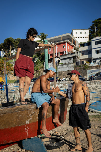 SHORTS TUPODE LOG CONTRASTE PRETO