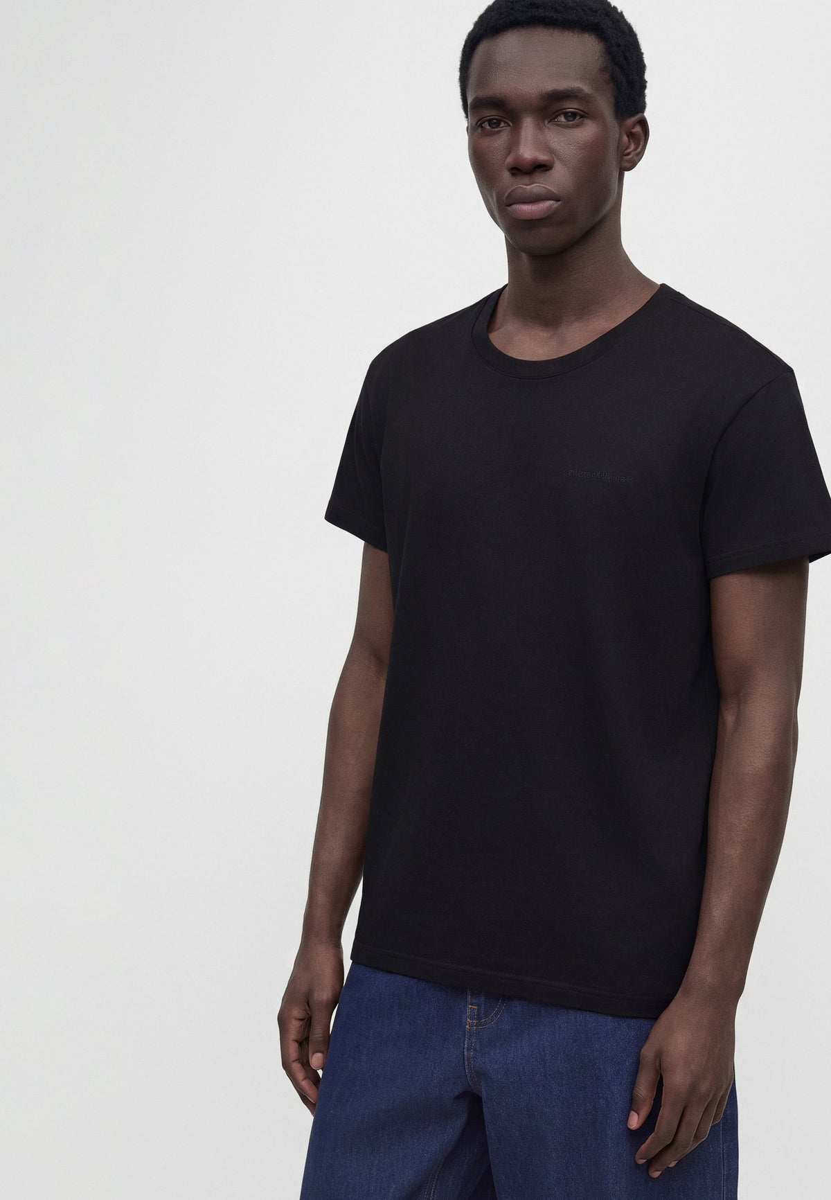 CAMISETA OFF-WHITE L/AB HORIZONTAL CHEST LOGO CLASSIC CREW BLACK