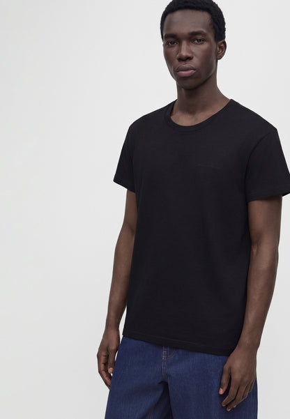 CAMISETA OFF-WHITE L/AB HORIZONTAL CHEST LOGO CLASSIC CREW BLACK