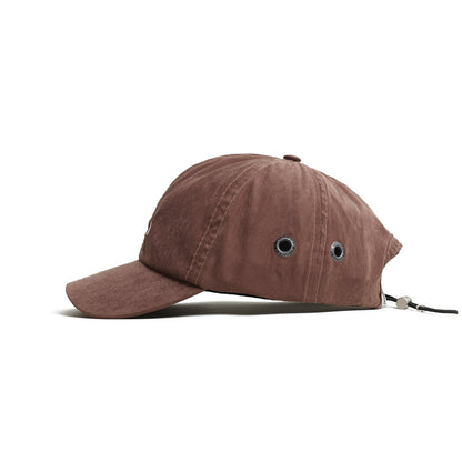 BONE SIX PANEL BARRA LOGO MARROM