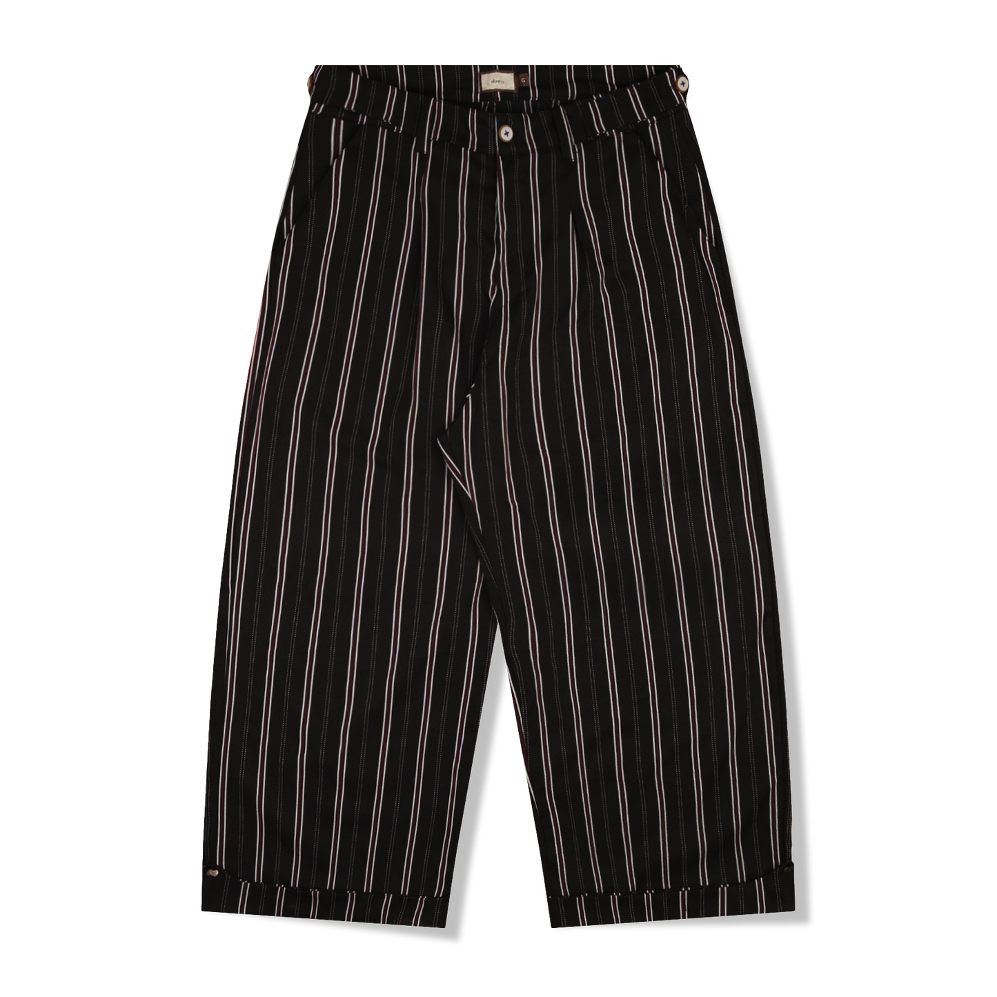 CALÇA DOWN BAGGY RED AND WHITE PINSTRIPE