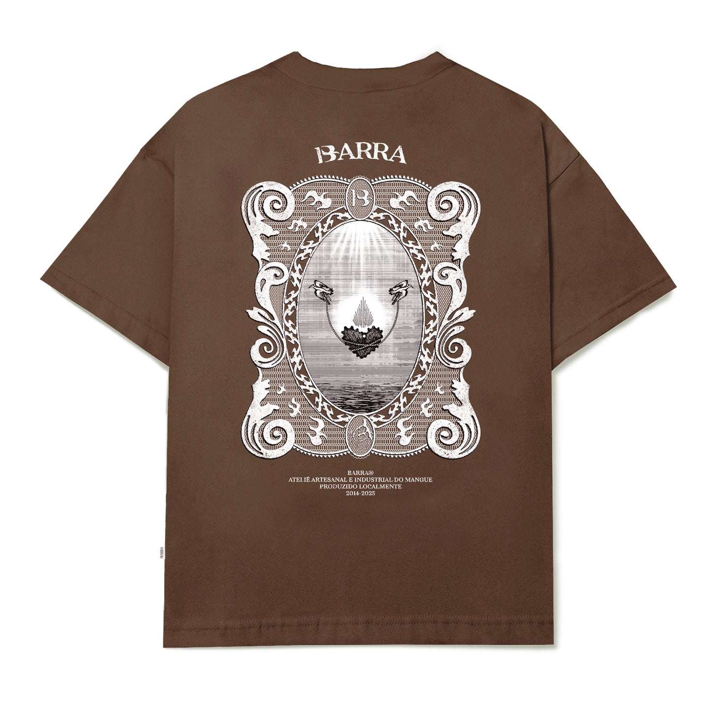 CAMISETA BARRA CREW BARRA ATELIE MARROM