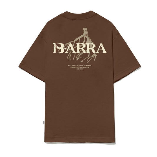 CAMISETA BARRA CREW RAIZES INSTITUCIONAL MARROM