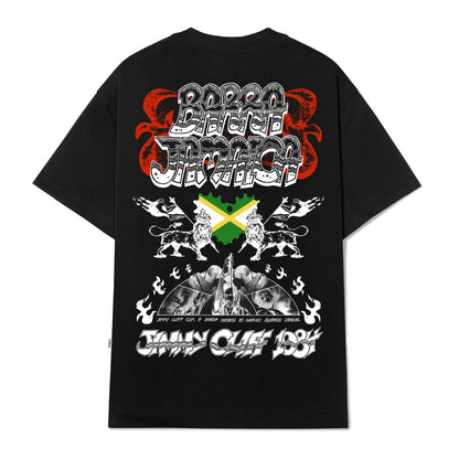 CAMISETA BARRA CREW X JAMAICA PRETA
