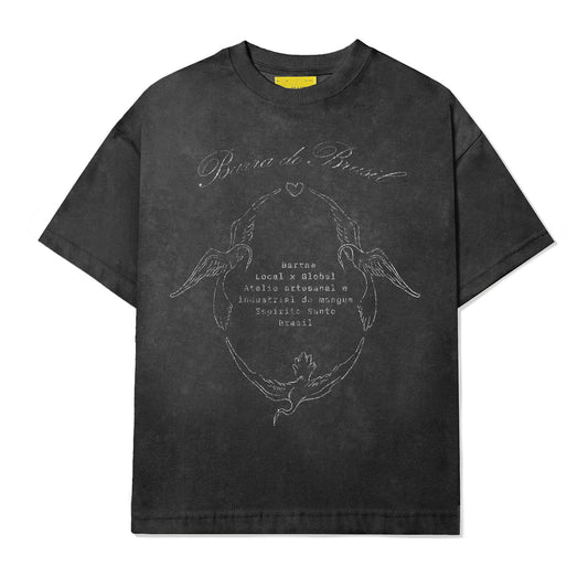 CAMISETA BARRA CREW ARCO MARMORIZADA GRAFITE