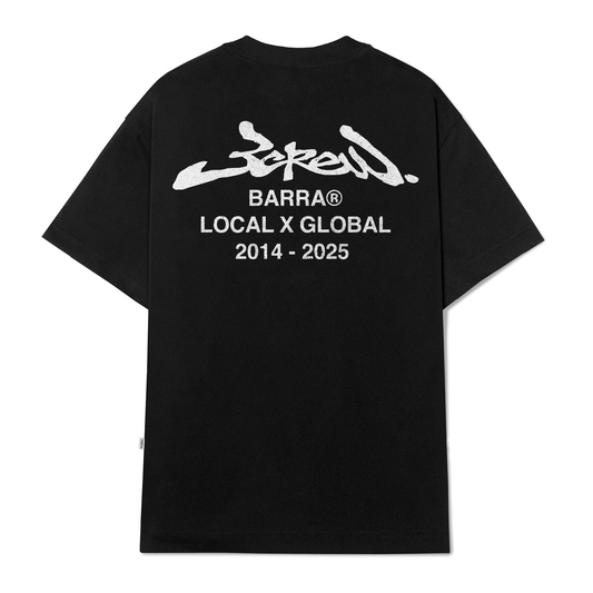CAMISETA BARRA CREW LOCAL GLOBAL PRETA