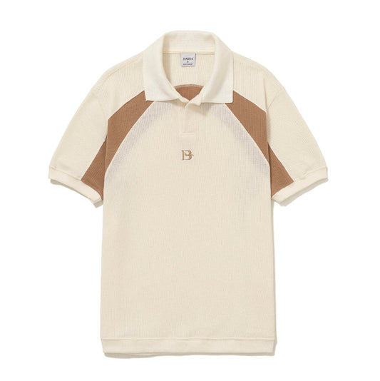 CAMISA BARRA CREW POLO CLASSICA B LOGO BEGE