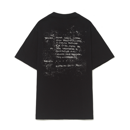 CAMISETA BARRA CREW LIRICA PRETA