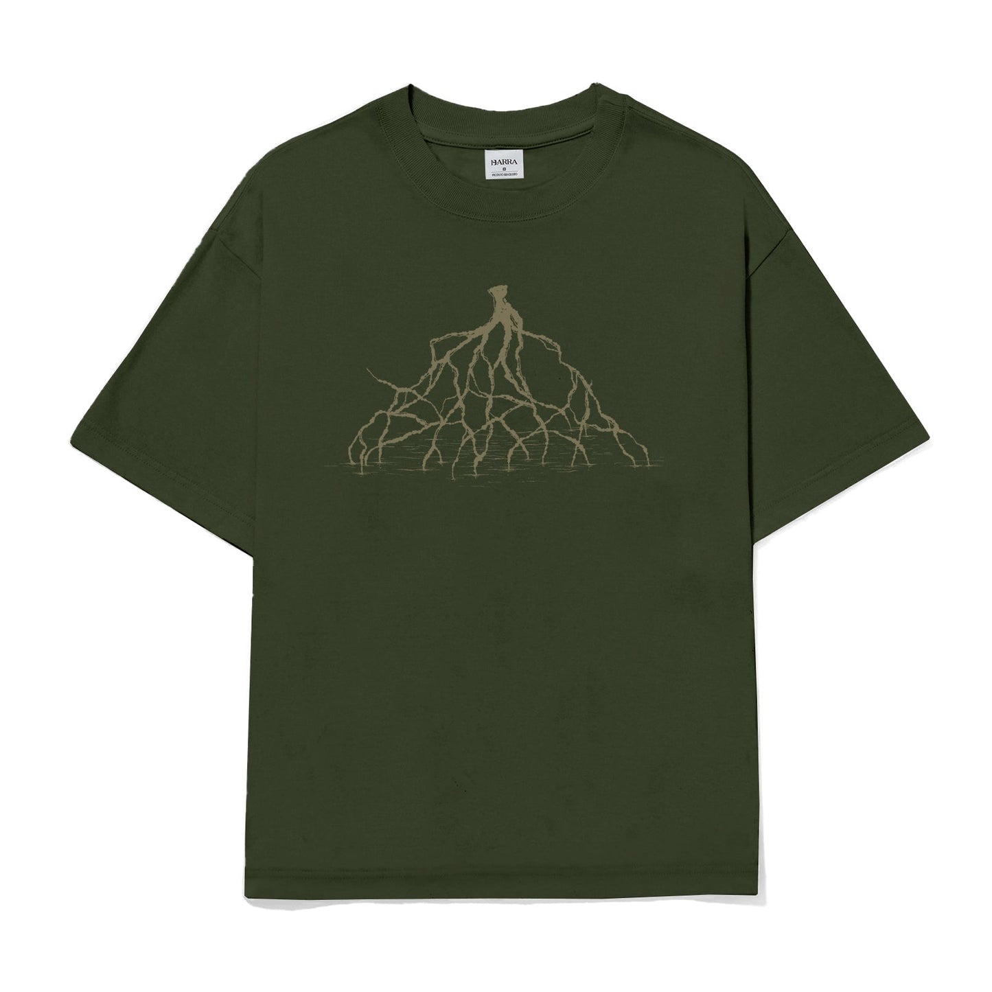 CAMISETA BARRA CREW RAIZES VERDE