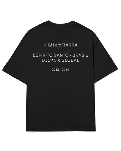 CAMISETA HIGH X BARRA ESPIRITO SANTO PRETO