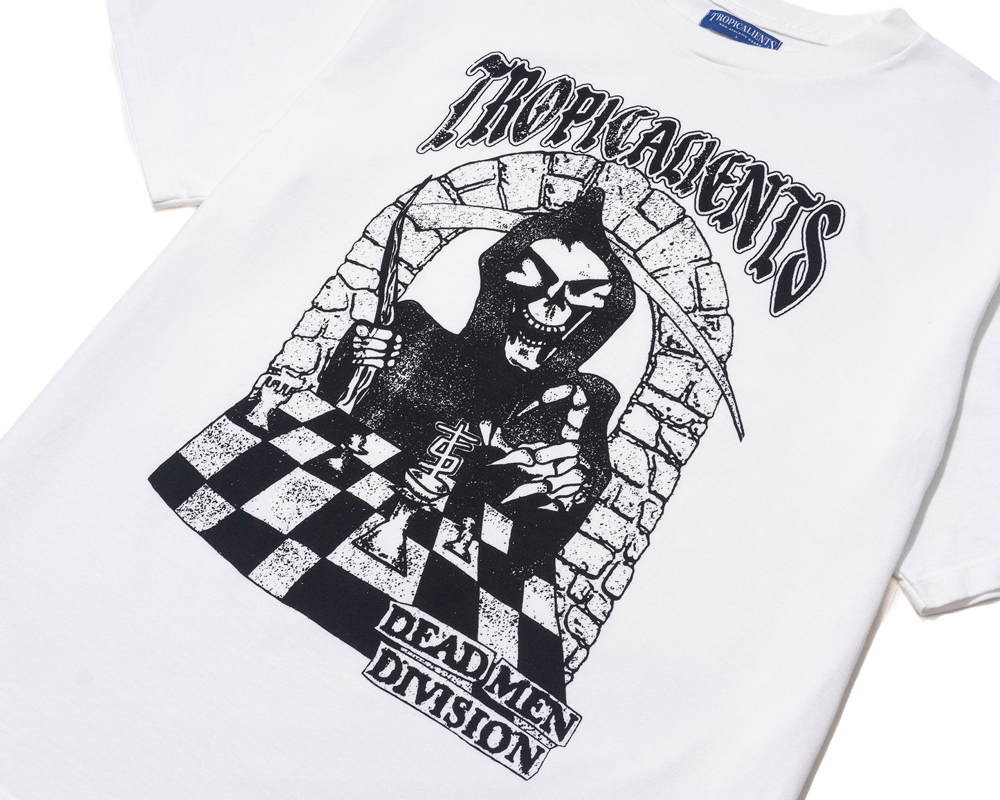 CAMISETA TROPICALIENTS CHECKMATE BRANCO NUVEM