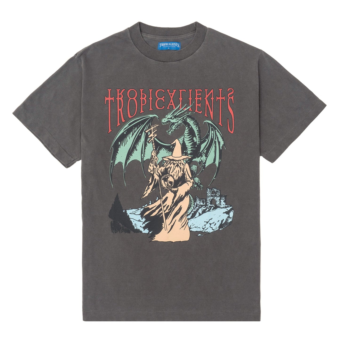 CAMISETA TROPICALIENTS HEAVY COTTON GUARDIAN PRETO LAVADO