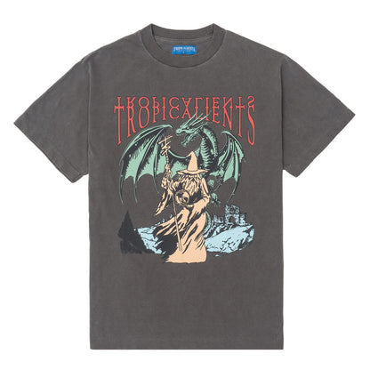 CAMISETA TROPICALIENTS HEAVY COTTON GUARDIAN PRETO LAVADO