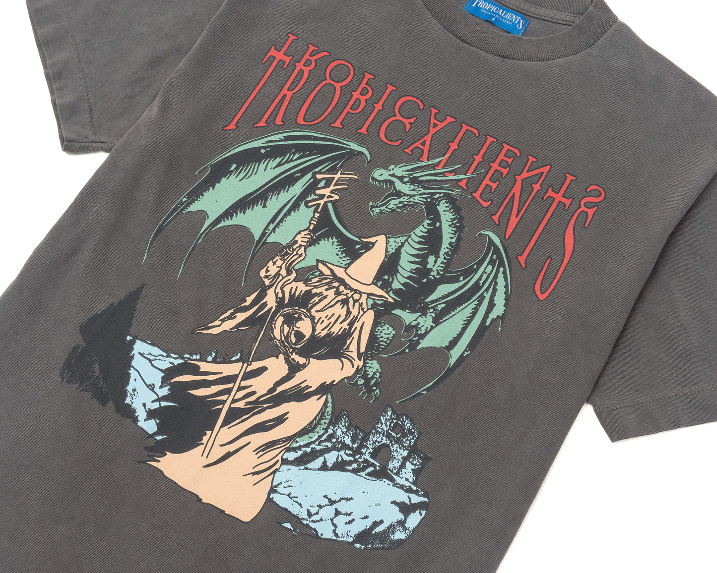 CAMISETA TROPICALIENTS HEAVY COTTON GUARDIAN PRETO LAVADO