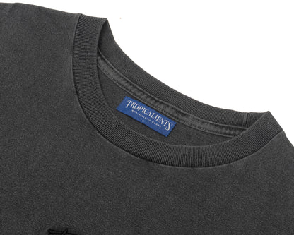 CAMISETA TROPICALIENTS SUPER MINIMAL PRETO ESTONADO