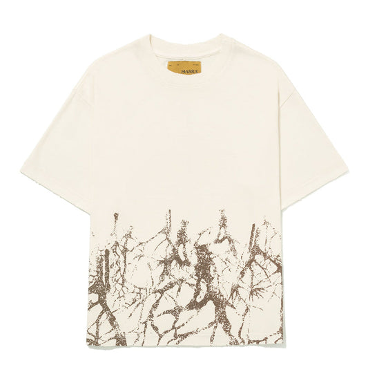 CAMISETA BARRA CREW MANGUEZAL ESTONADA OFF WHITE
