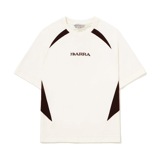 CAMISETA BARRA CREW RECORTADA REMIX OFF WHITE