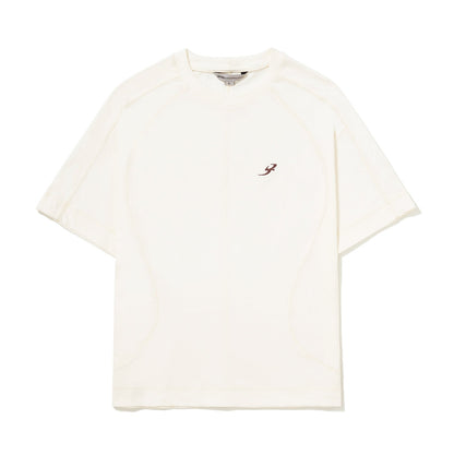 CAMISETA BARRA CREW RECORTADA B GARÇA OFF WHITE