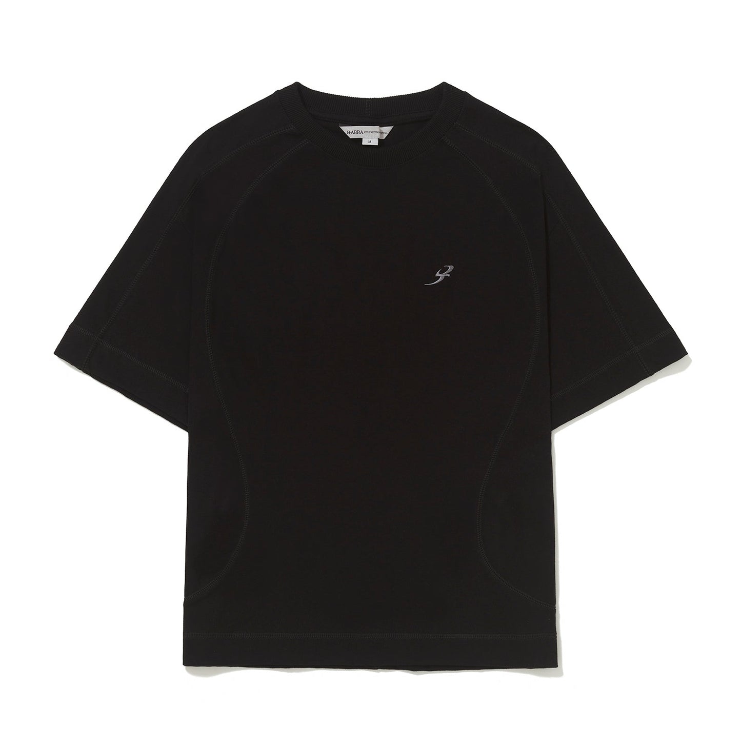 CAMISETA BARRA CREW RECORTADA B GARÇA PRETA