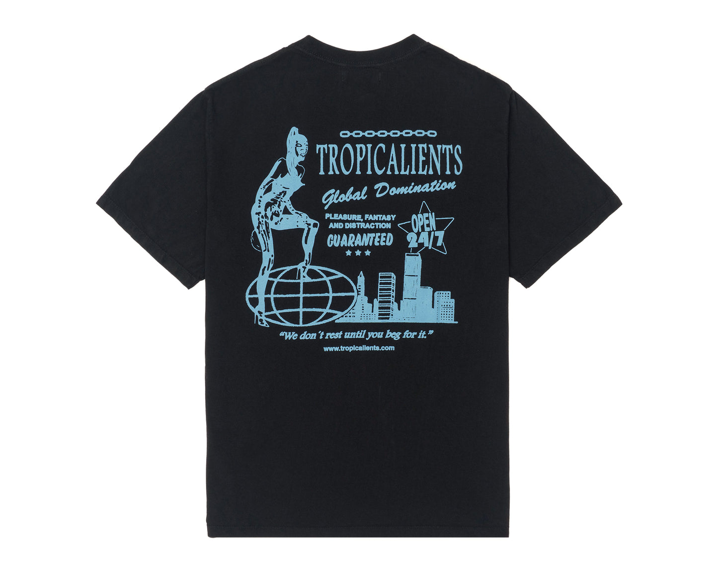 CAMISETA TROPICALIENTS GLOBAL DOMINATION PRETO