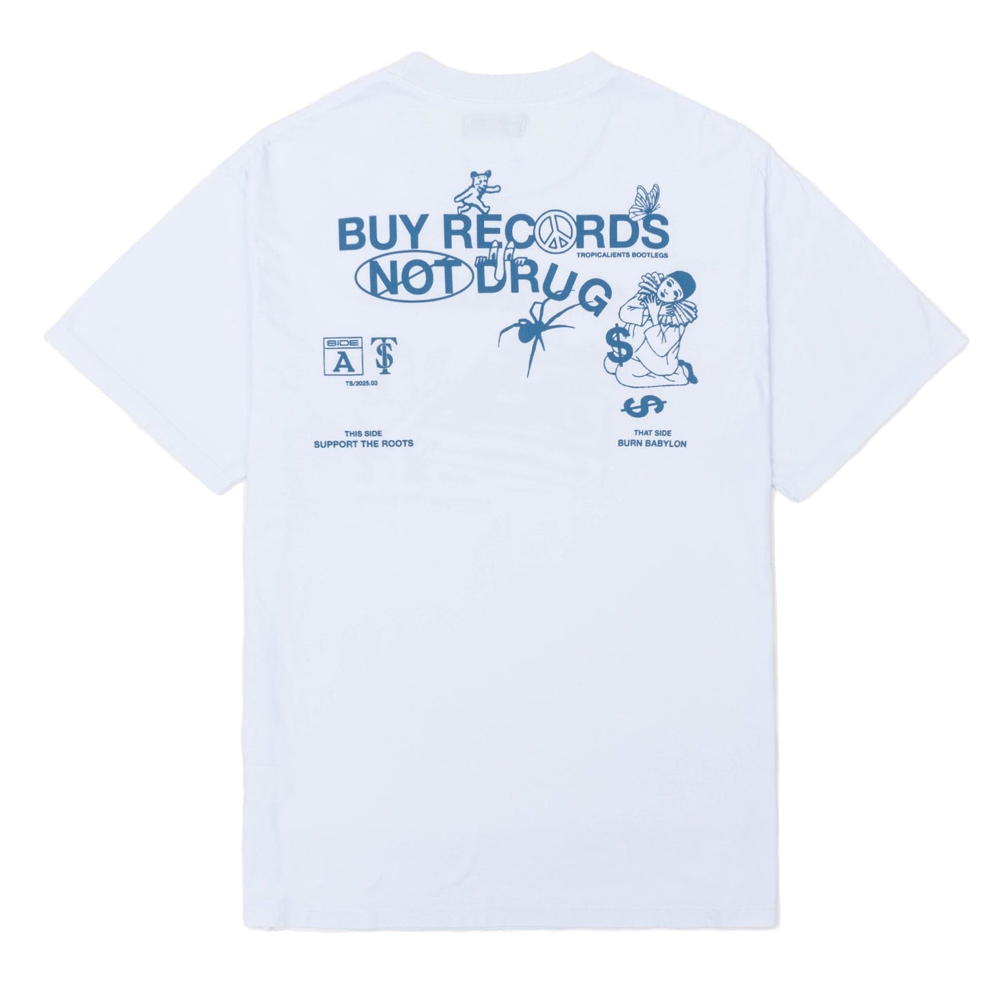 CAMISETA TROPICALIENTS SUPPORT THE ROOTS BRANCA