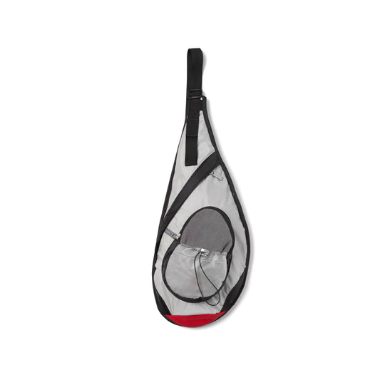 SLING BAG CLASS "CHRONOS" GRAY & RED
