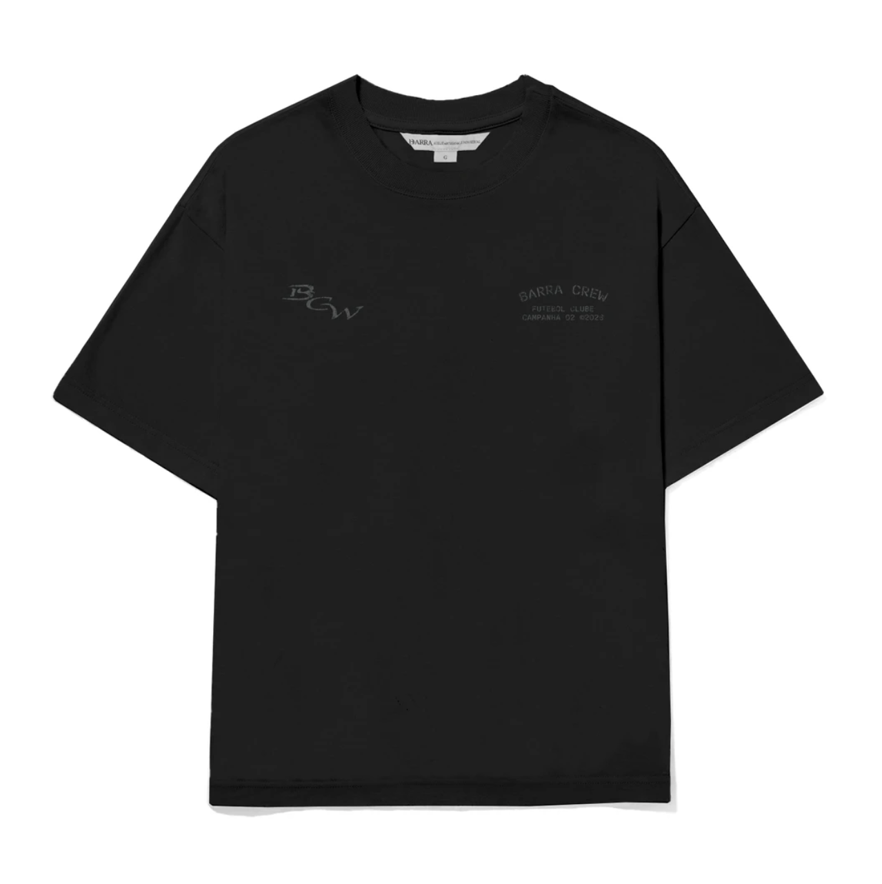 CAMISETA BARRA CREW BANDEIRAS PRETA