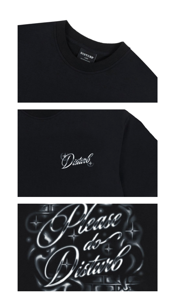 CAMISETA DISTURB AIRBRUSH BLACK