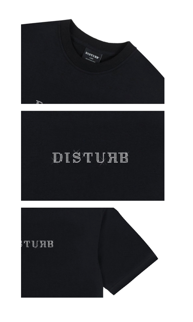CAMISETA DISTURB STUDDED LOGO BLACK