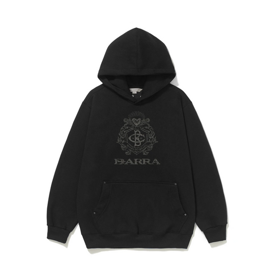 MOLETOM BARRA CREW BRASÃO PRETO