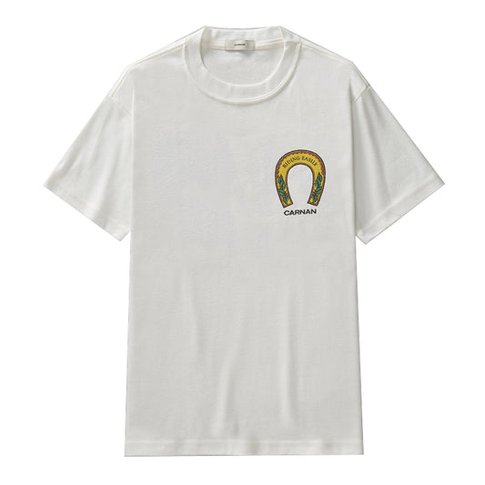 CAMISETA CARNAN HORSES PAINTING HEAVY OFF WHITE