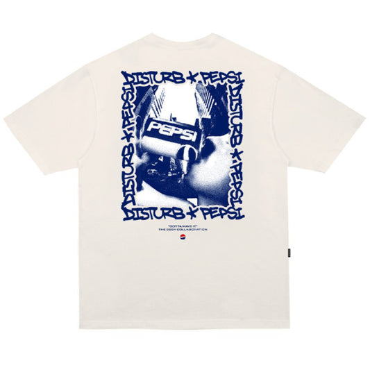 CAMISETA DISTURB X PEPSI DRINKING CITY OFF WHITE