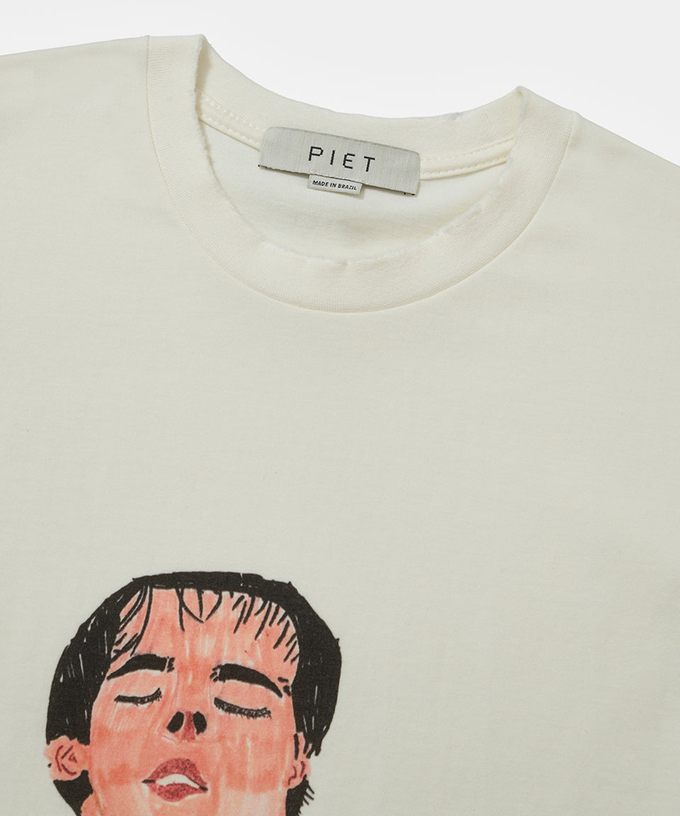 CAMISETA PIET ILLUSTRATED MIL BONE WHITE