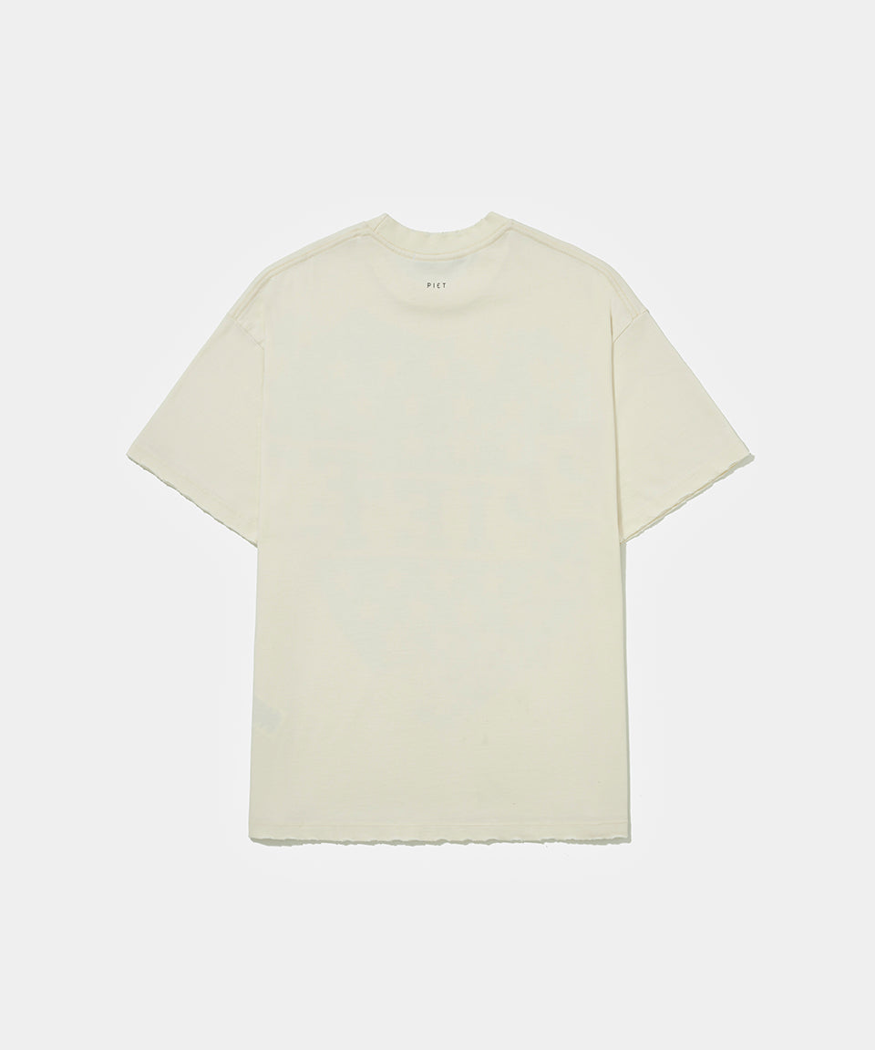 CAMISETA PIET EMBLEM BONE WHITE