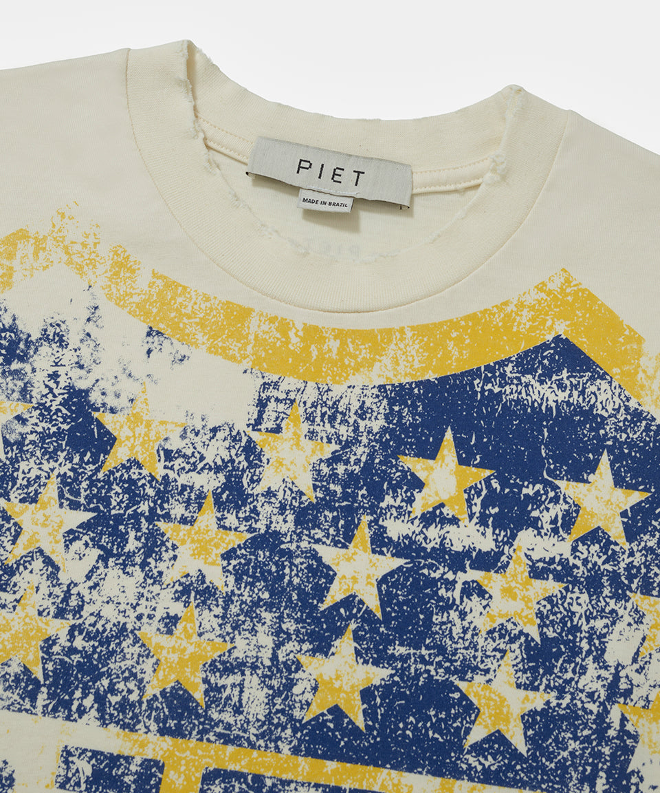 CAMISETA PIET EMBLEM BONE WHITE
