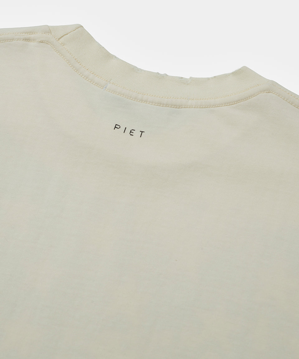 CAMISETA PIET EMBLEM BONE WHITE