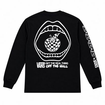 CAMISETA LONGSLEEVE VANS THROWBACK MIXER BLACK