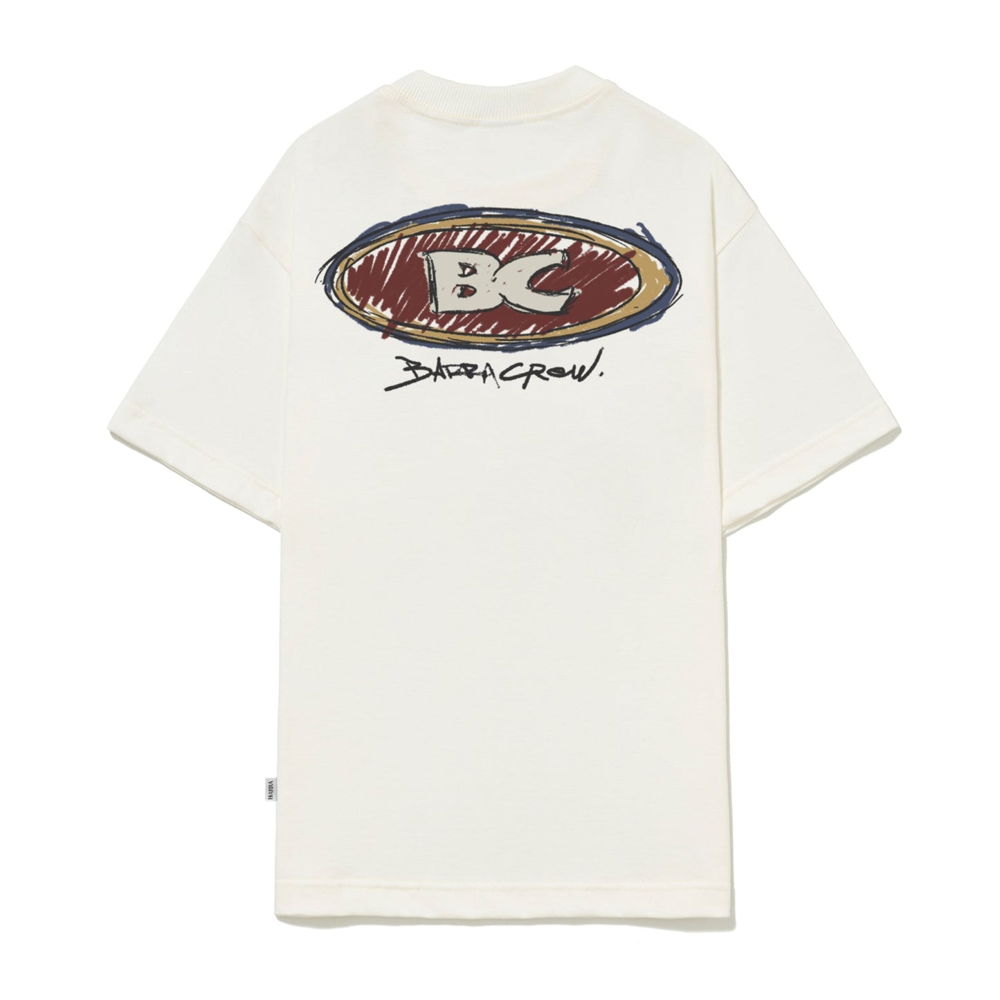 CAMISETA BARRA CREW ASSINATURA LOGO HANDMADE OFF WHITE