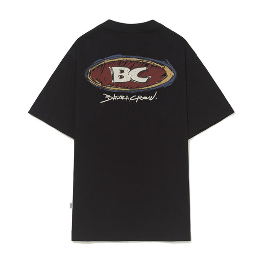 CAMISETA BARRA CREW ASSINATURA LOGO HANDMADE PRETA