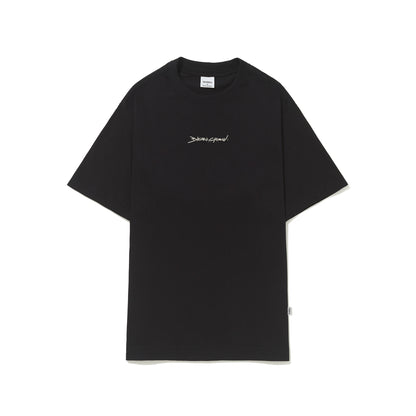 CAMISETA BARRA CREW ASSINATURA LOGO HANDMADE PRETA