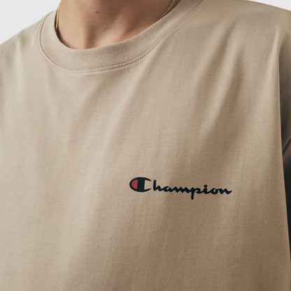 CAMISETA CHAMPION MINI SCRIPT LOGO INK DARK KHAKI