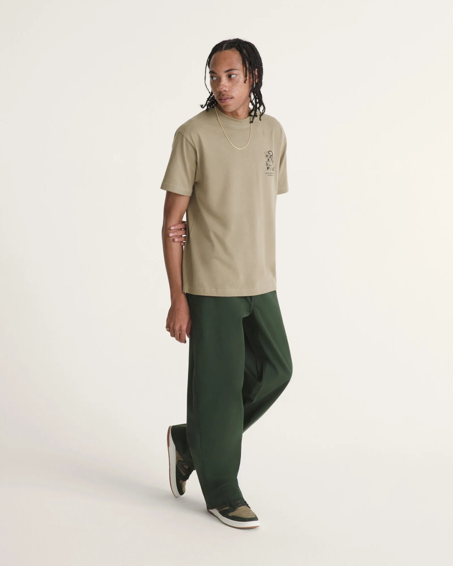 CALÇA VANS AUTHENTIC CHINO LOOSE DRIED KELP VERDE