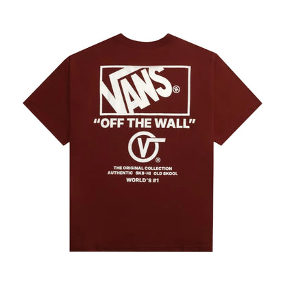 CAMISETA VANS STACKED HI BORDEAUX