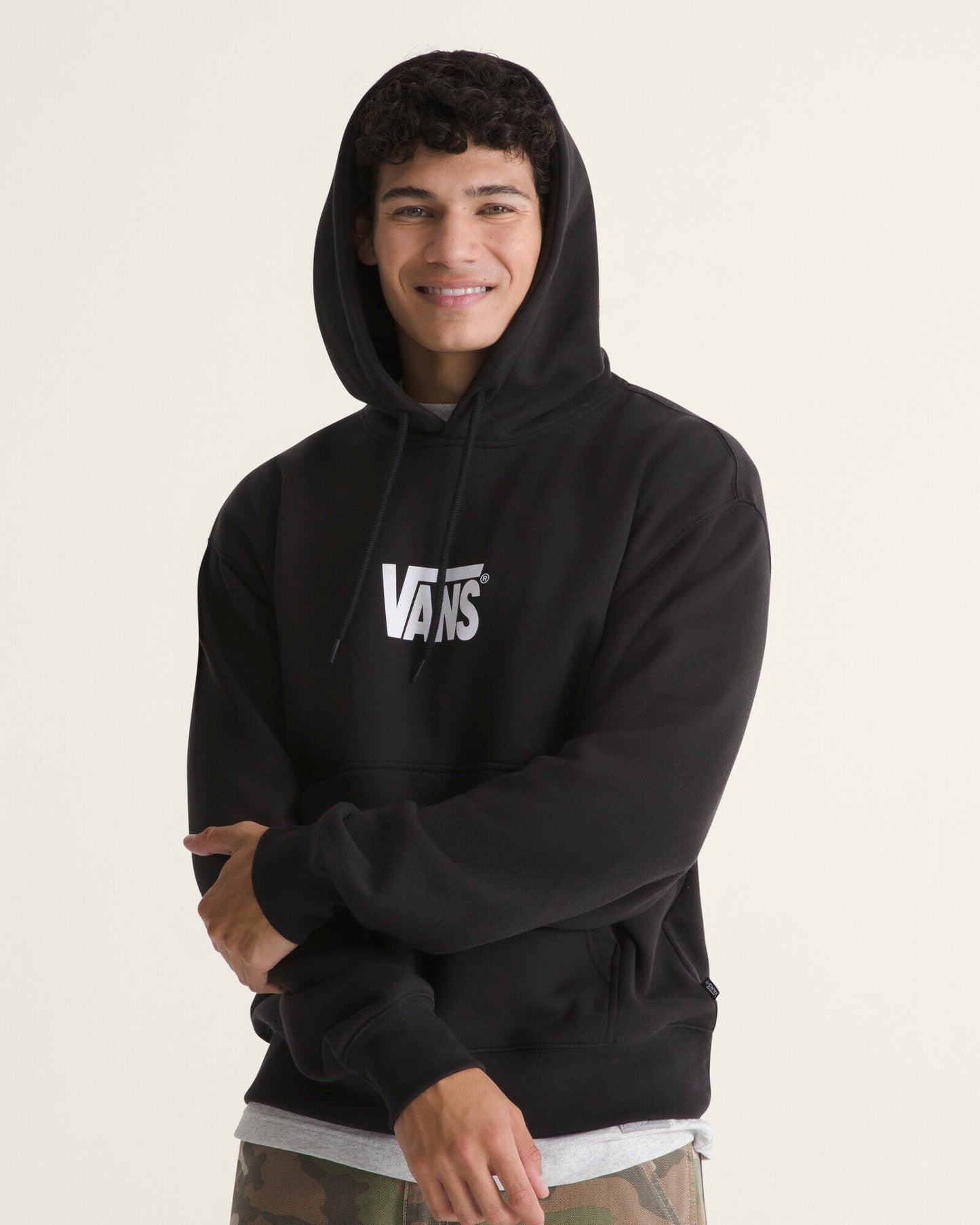 MOLETOM VANS STRECH LOGO BLACK
