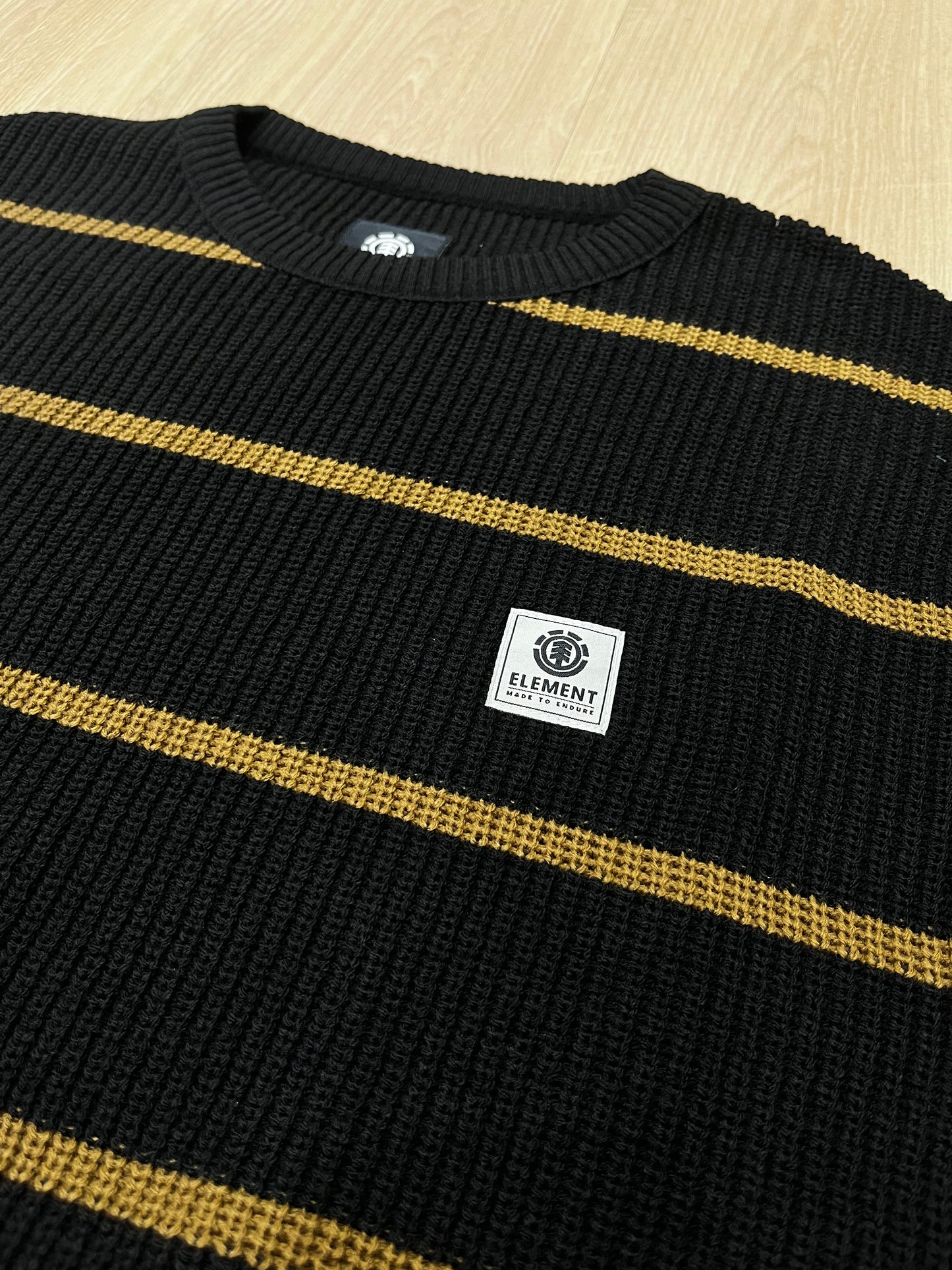 MOLETOM TRICOT ELEMENT KNIT LOGO PRETO