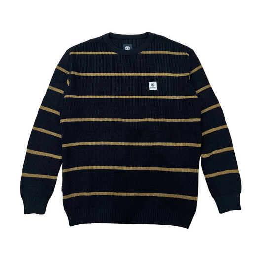 MOLETOM TRICOT ELEMENT KNIT LOGO PRETO
