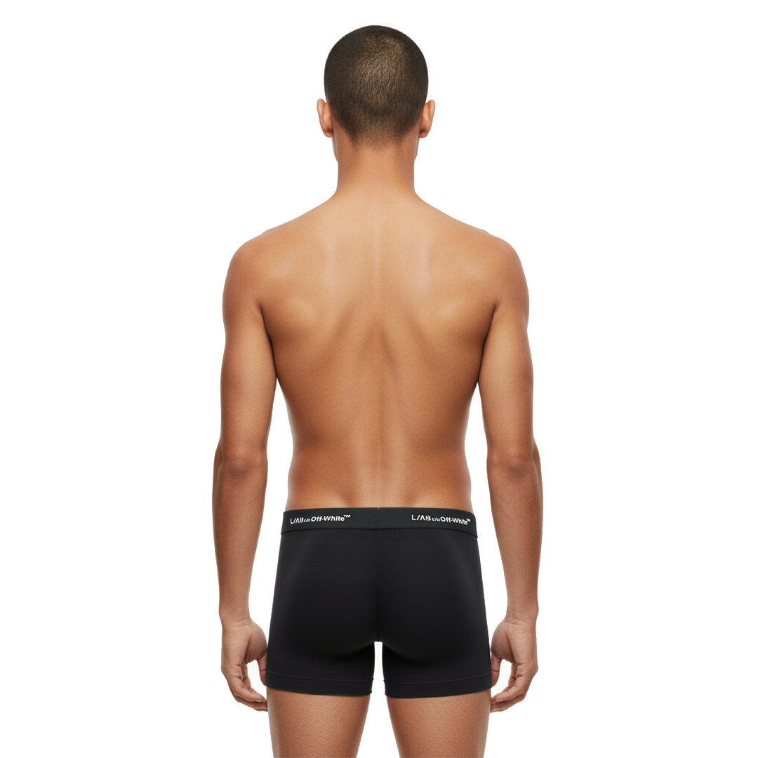 Pack Cueca Off-White L/AB Horizontal Repeat Boxer 6 Pol. com Abertura Black - foto 4