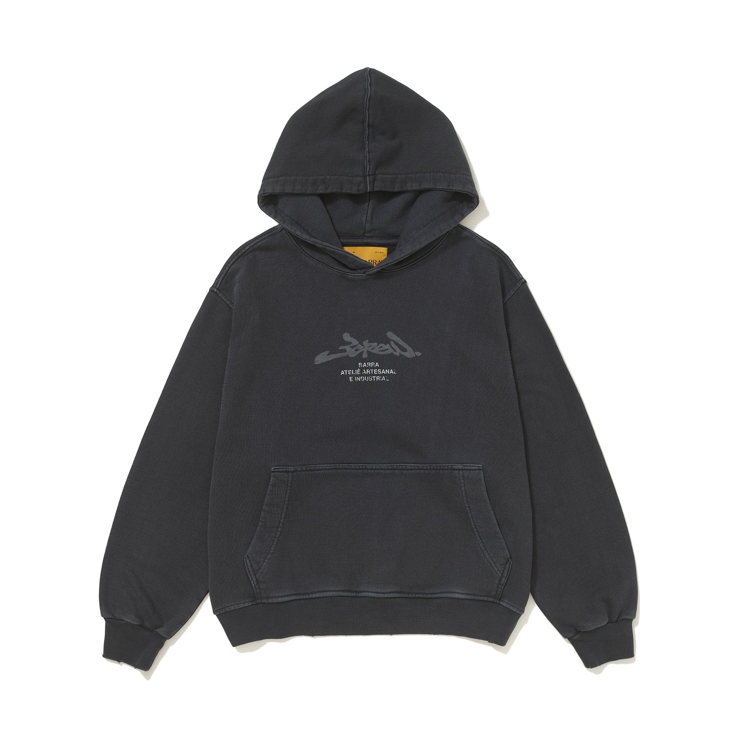 MOLETOM BARRA CREW ASSINATURA PRETO ESTONADO