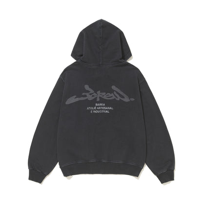 MOLETOM BARRA CREW ASSINATURA PRETO ESTONADO