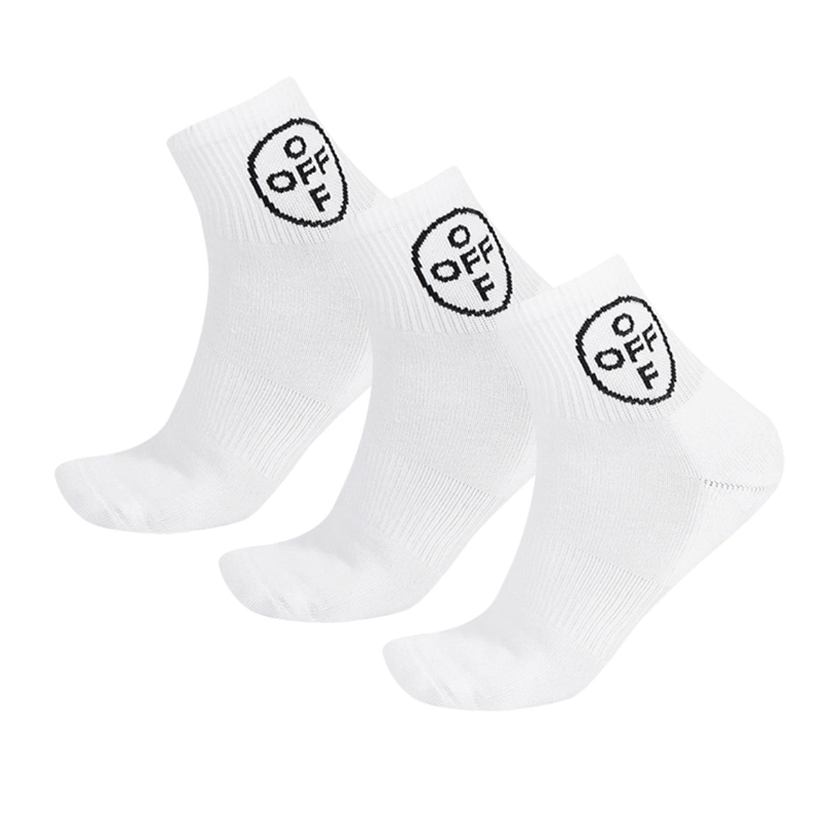 PACK MEIA OFF-WHITE L/AB HORIZONTAL BELOW THE CALF WHITE